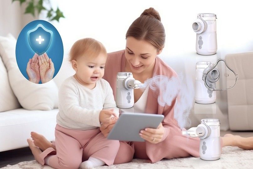 نيبوليزر ميبراني طبقات پزشکي 1.2W باتري يا DC